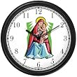 Mary & Baby Jesus or Madonna and Child No.3 - Christian Theme Wall Clock by WatchBuddy Timepieces (Hunter Green Frame)