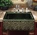 KOHLER K-14571-SV-M3 Savanyo Design on Alcott Tile-In Kitchen Sink, Copper Verde