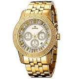 Just Bling Mens JB-6219-I Python Gold Chronogr
