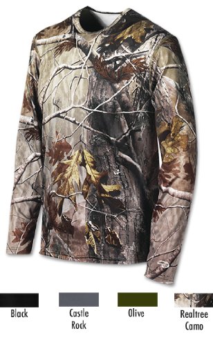 Duofold Mens Mid Weight Single-Layer Thermal Tagless Crew,Camo,Medium