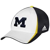 adidas Michigan Wolverines Youth White Mesh Back Official Team Hat