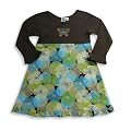Girlfriends by Anita G - Toddler Girls Long Sleeve Dress, Brown, Turquoise, Lime (Size 3T)