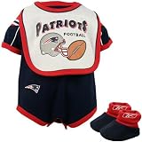 Reebok New England Patriots Navy Blue Newborn Mesh Bib & Booties Set