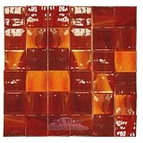 Stained glass 2 glass tiles in bright red film faced sheets