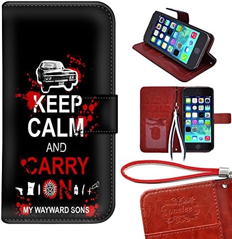 iPhone 5c Wallet Case, Halouko Supernatural PU Leather iPhone 5c Wallet Case