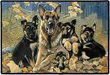 German Shepherd Family Dog Indoor/ Outdoor Doormat Rug Mat