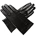 Luxury Lane Women's Cashmere Lined Leather Gloves with Bow