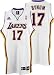 Andrew Bynum Jersey: adidas White Swingman #17 Los Angeles Lakers Jersey - Small