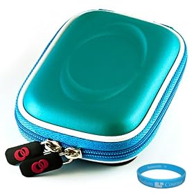 Baby Blue Slim Edition Compact Digital Camera Carrying Case with Dual Zippered Opening... by SumacLife