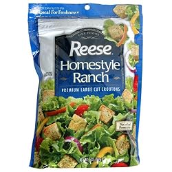 Reese Homestyle Ranch Croutons, 5-Ounce Bags (Pack of 12)
