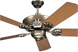 Craftmade Ceiling Fans Cordova Model CV52AB in Antique Brass. Indoor fan.