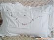 Pair Elegant Color Embroidery Cotton Pillowcases