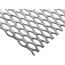 Galvanized Steel Expanded Metal Flat Sheet, 1/2" LWD Diamond Openings, 52% Open Area