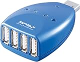 BUFFALO BHB4-U204/BL 2.0 4ポートバスパワー コネクタ直付け