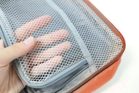 Come2Sell Multifunction Travel Kit Portable Foldable Travel Bag Makeup bag with Hanging Orange