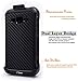 NageBee Hybrid Armor Stand Case with Holster and Locking Belt Clip for Samsung Galaxy Grand Prime - Holster Carbon Fiber Holster Black