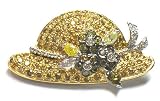 Natural Yellow Diamond Hat Brooch