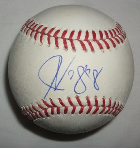 Javier Vazquez Autographed Major League Baseball, New York Yankees, Atlanta Braves, Chicago White Sox