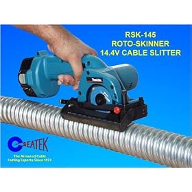 Click here to buy RSK-145K Roto-Skinner Kit with 14.4V Battery Pack Slits Armored or Jacketed Power Cables From 5 8... by Seatek.