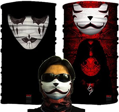 Slipknot Joey and Japanese Fox Uv Protection Fishing Buff Mask Scarf Bandana Headband Headwear bms00919 Headface Biker Bb Gun Fishing Angler Extreme Motocross