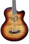 4 String Acoustic/Electric Bass with Floral Sound Hole from Dillion, Amber Burst