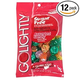 GoLightly Sugar-Free Candy, Assorted Hard Candy, 4-Ounces (Pack of 12)