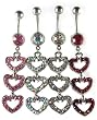 Valentine Connected Hearts with Garnet CZ
