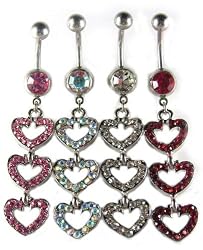 Valentine Connected Hearts with Clear CZ
