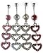 Valentine Connected Hearts with Clear CZ