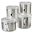 Stainless Steel 4-pc. Canister Set