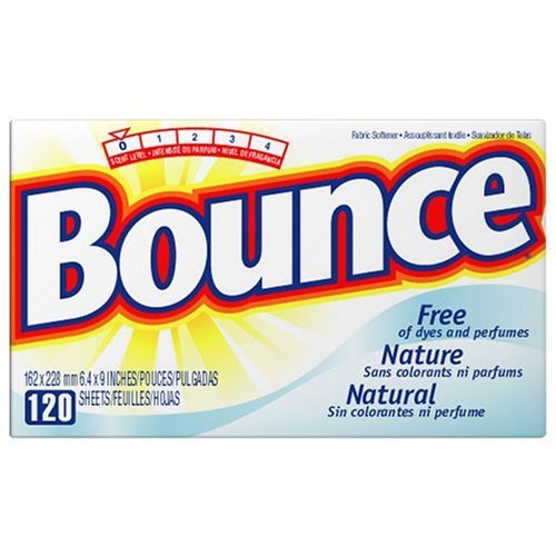 Bounce Fabric Softener Sheets, Free of Dyes and Perfumes, 120-Count Boxes (Pack of 3)
