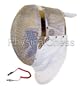 Electric sabre fencing mask, connector included