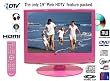 FAVI 19-inch Pink 720p LCD HDTV USB/Card Reader/DVD Combo, L1918A-V-P