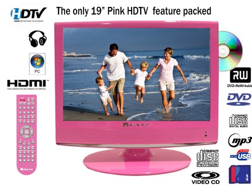 FAVI 19-inch Pink 720p LCD HDTV USB Card Reader DVD Combo - L1918A-V-P FAVI 19-inch Pink 720p LCD HDTV USB Card Reader DVD Combo - L1918A-V-P