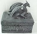 Evil Dragon Jewelry Trinket Box Valet Medieval Celtic