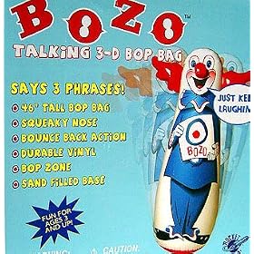 Bozo the Clown Rocket USA 21st Century Bozo Talking 3-D Bop Bag