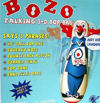 Childrens Toyshop  Toys : Bozo the Clown Rocket USA 21st Century Bozo Talking 3-D Bop Bag