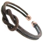 Burnished Copper Tied & True Adjustable Mesh Knotted Cuff Bracelet
