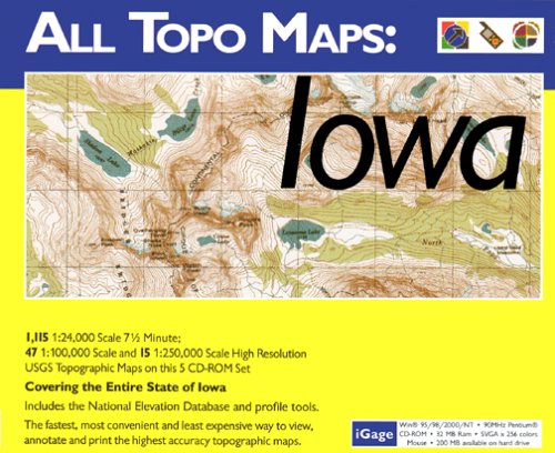 iGage All Topo Maps Iowa Map CD-ROM (Windows)