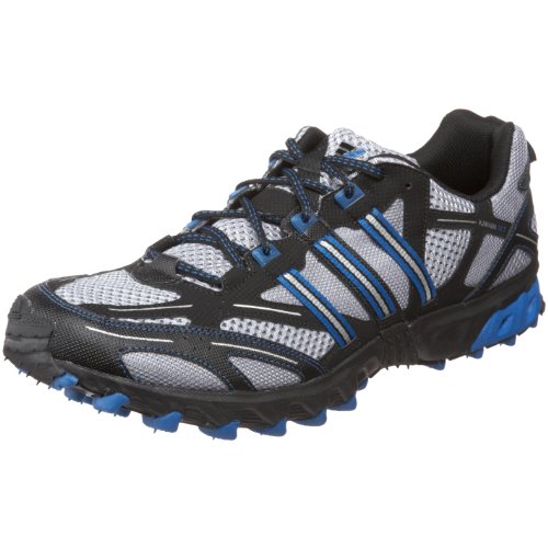 adidas Men's Kanadia TR 3 Running Shoe,Silver/Blue Beauty/Black,10.5 M US