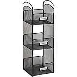 Safco Products 3290BL Onyx Mesh Tower Break Room Organizer, Black