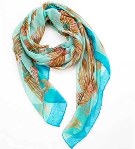 Christian Livingston Women's Tropical Parrot Scarf One Size Teal