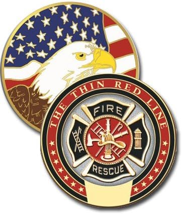 Thin Red Line Challenge Coin
