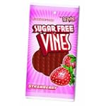 American Licorice Sugar Free Vines, Strawberry, 5-Ounce Bags (Pack of 12)