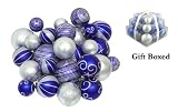 Review CMI  / Pack of 27 Shatterproof Cobalt Blue & Silver Christmas Ball Ornaments
