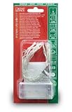 Konstsmide 1407-103 LED Lichterkette (10 warm wei&szlig;e Dioden, Batterien: 2xAA 1.5V, bis zu 36h, transparentes Kabel)
