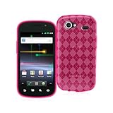 SAMSUNG GOOGLE NEXUS S I9020 HOT PINK DIAMOND PATTERN TPU / CANDY CASE