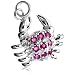 Sterling Silver Ruby Crab Charm