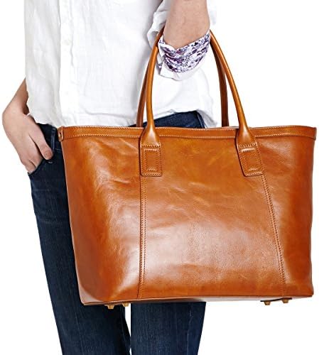 Safelake Genuine Leather Tan Color Lash Bag Women Tote Handbag Composite Shoulder Bag