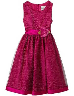 Rare Editions Girls 7-16 Swiss Flocked Dot Dress Rare Editions Girls 7-16 Swiss Flocked Dot Dress
